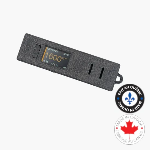 Black VisiblAir Model F portable CO2 sensor